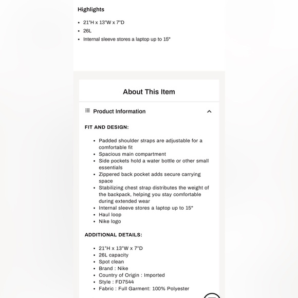 Nike RPM Backpack - 26L - Picture 6 of 16